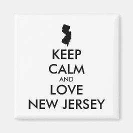 Anpassbare BEHALTEN CALM und LIEBE NEUES JERSEY Magnet