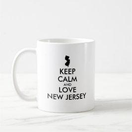 Anpassbare BEHALTEN CALM und LIEBE NEUES JERSEY Tasse