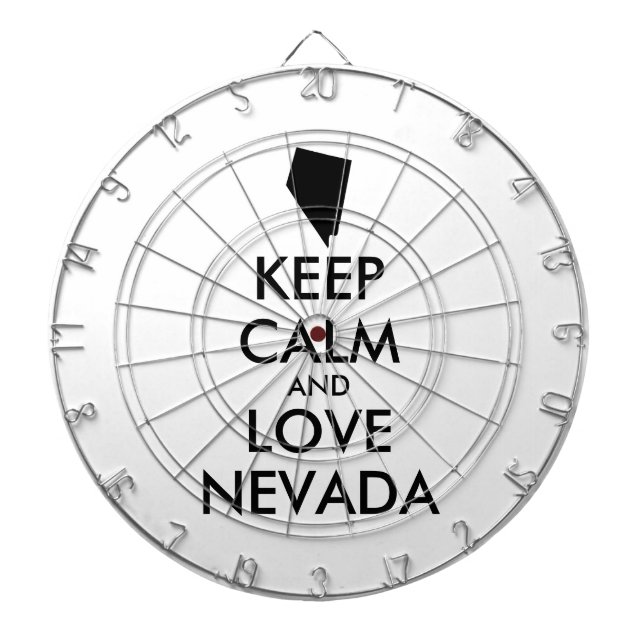 Anpassbare BEHALTEN CALM und LIEBE NEVADA Dartscheibe (vorne)