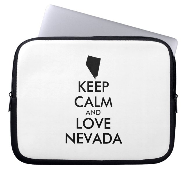 Anpassbare BEHALTEN CALM und LIEBE NEVADA Laptopschutzhülle (Vorderseite)