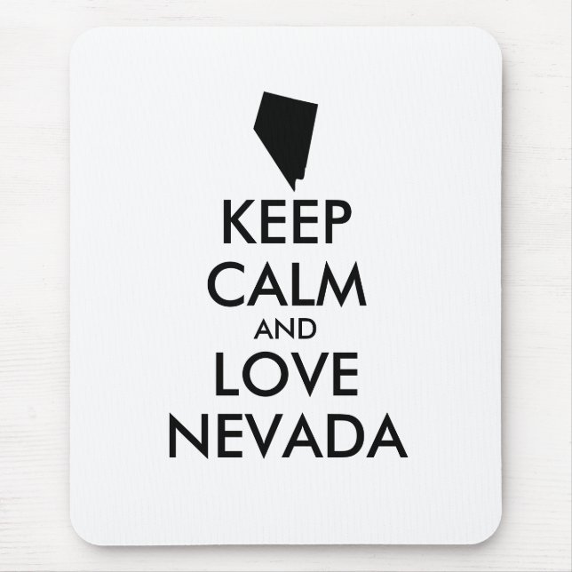 Anpassbare BEHALTEN CALM und LIEBE NEVADA Mousepad (Vorne)