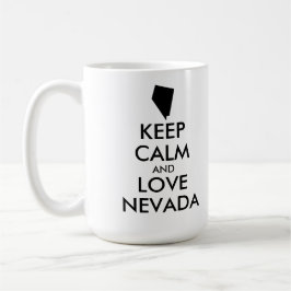 Anpassbare BEHALTEN CALM und LIEBE NEVADA Tasse
