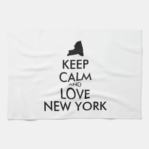 Anpassbare BEHALTEN CALM und LIEBE NEW YORK Handtuch