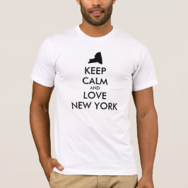 Anpassbare BEHALTEN CALM und LIEBE NEW YORK T-Shirt