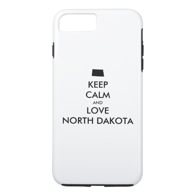Anpassbare BEHALTEN CALM und LIEBE NORDDAKOTA Case-Mate iPhone Hülle (Rückseite)