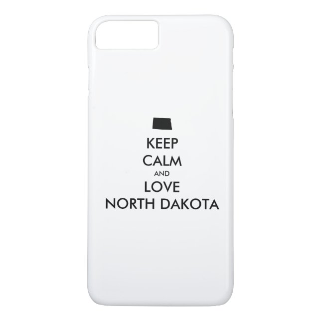Anpassbare BEHALTEN CALM und LIEBE NORDDAKOTA Case-Mate iPhone Hülle (Rückseite)