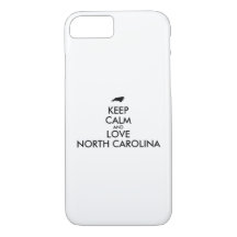 Anpassbare BEHALTEN CALM und LIEBE NORTH CAROLINA