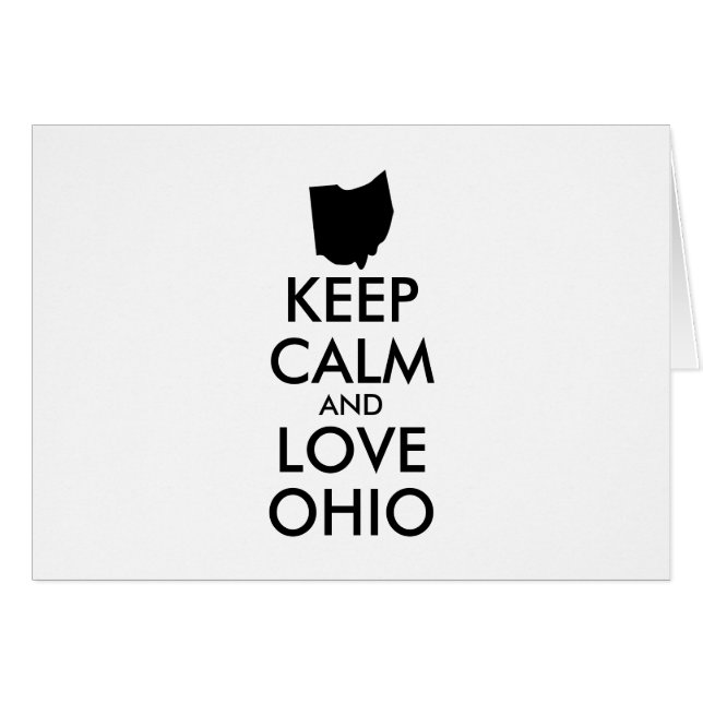 Anpassbare BEHALTEN CALM und LIEBE OHIO (Vorderseite (Horizontal))