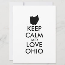 Anpassbare BEHALTEN CALM und LIEBE OHIO