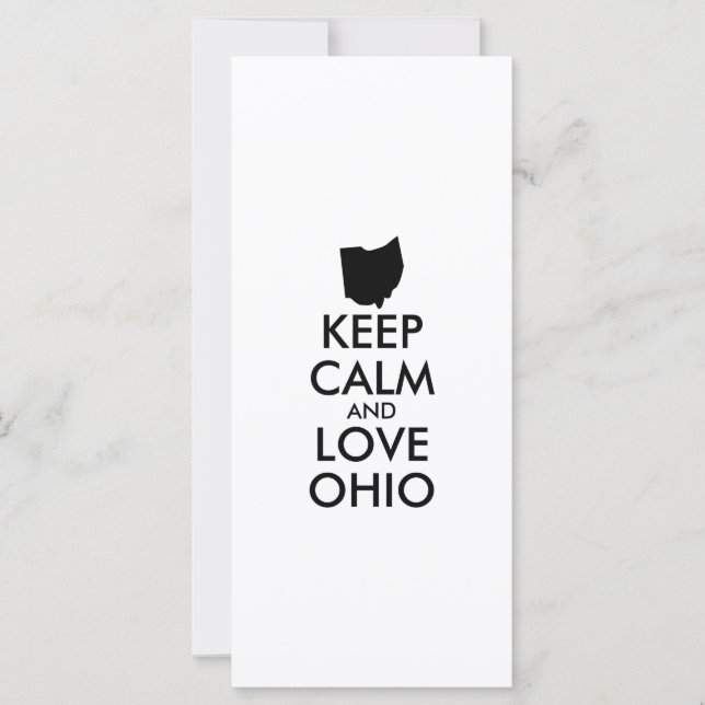 Anpassbare BEHALTEN CALM und LIEBE OHIO (Vorderseite)