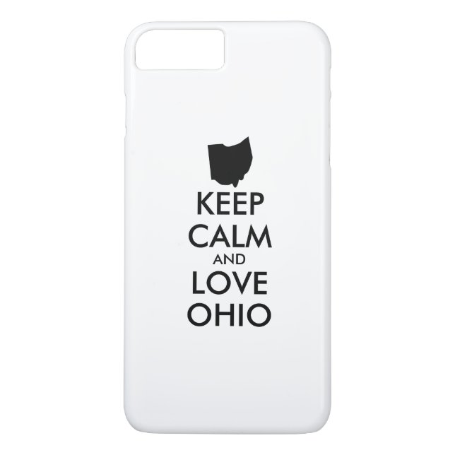 Anpassbare BEHALTEN CALM und LIEBE OHIO Case-Mate iPhone Hülle (Rückseite)
