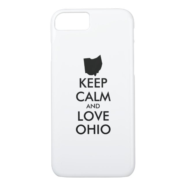Anpassbare BEHALTEN CALM und LIEBE OHIO Case-Mate iPhone Hülle (Rückseite)