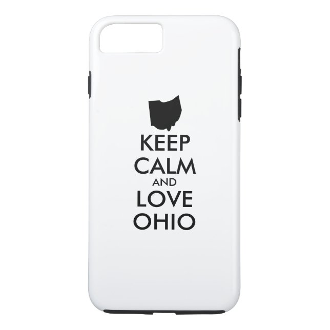 Anpassbare BEHALTEN CALM und LIEBE OHIO Case-Mate iPhone Hülle (Rückseite)