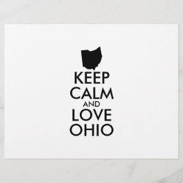 Anpassbare BEHALTEN CALM und LIEBE OHIO Flyer