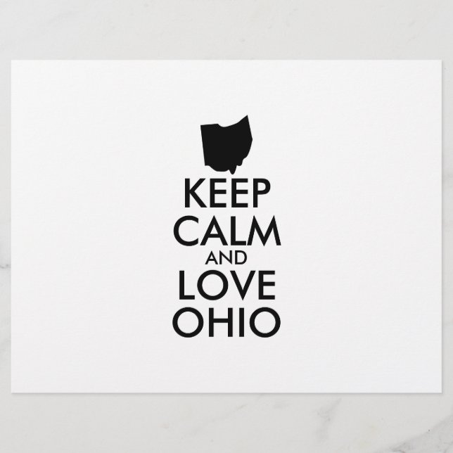 Anpassbare BEHALTEN CALM und LIEBE OHIO Flyer (Vorne)