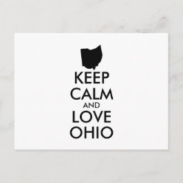 Anpassbare BEHALTEN CALM und LIEBE OHIO Postkarte