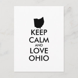 Anpassbare BEHALTEN CALM und LIEBE OHIO Postkarte