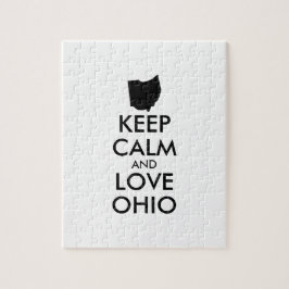 Anpassbare BEHALTEN CALM und LIEBE OHIO Puzzle