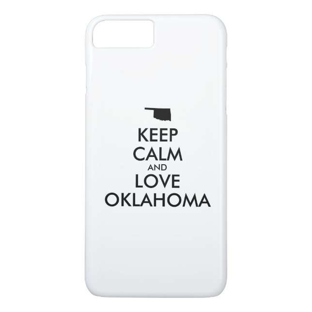 Anpassbare BEHALTEN CALM und LIEBE OKLAHOMA Case-Mate iPhone Hülle (Rückseite)