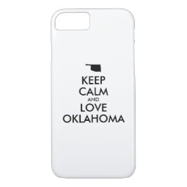 Anpassbare BEHALTEN CALM und LIEBE OKLAHOMA Case-Mate iPhone Hülle