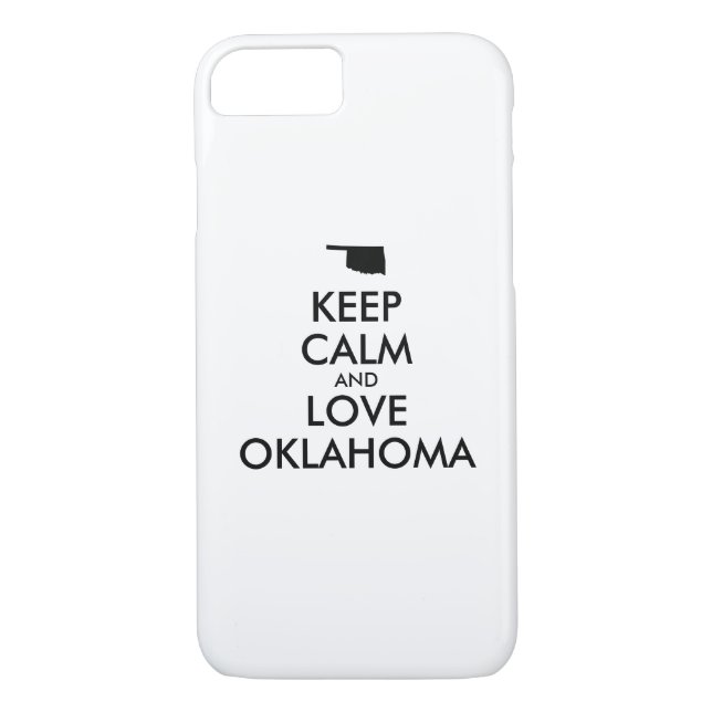 Anpassbare BEHALTEN CALM und LIEBE OKLAHOMA Case-Mate iPhone Hülle (Rückseite)
