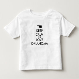 Anpassbare BEHALTEN CALM und LIEBE OKLAHOMA Kleinkind T-shirt