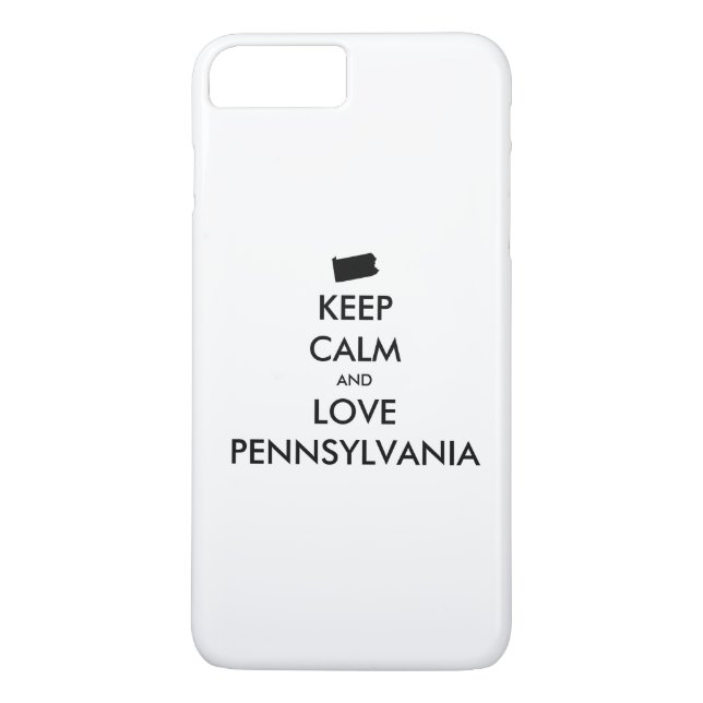 Anpassbare BEHALTEN CALM und LIEBE PENNSYLVANIA Case-Mate iPhone Hülle (Rückseite)
