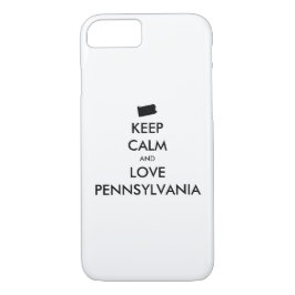 Anpassbare BEHALTEN CALM und LIEBE PENNSYLVANIA Case-Mate iPhone Hülle