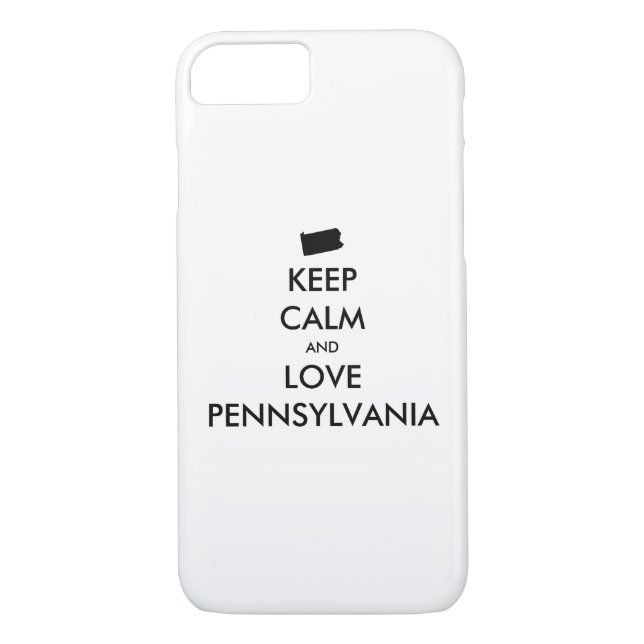 Anpassbare BEHALTEN CALM und LIEBE PENNSYLVANIA Case-Mate iPhone Hülle (Rückseite)