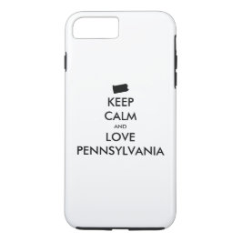Anpassbare BEHALTEN CALM und LIEBE PENNSYLVANIA Case-Mate iPhone Hülle