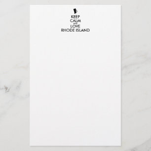 Anpassbare BEHALTEN CALM und LIEBE RHODE ISLAND Briefpapier