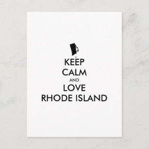 Anpassbare BEHALTEN CALM und LIEBE RHODE ISLAND Postkarte