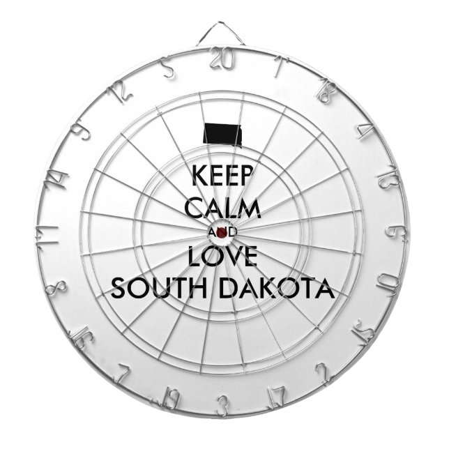 Anpassbare BEHALTEN CALM und LIEBE SÜDDAKOTA Dartscheibe (vorne)