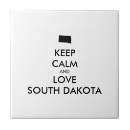 Anpassbare BEHALTEN CALM und LIEBE SÜDDAKOTA Fliese