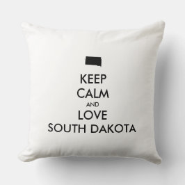 Anpassbare BEHALTEN CALM und LIEBE SÜDDAKOTA Kissen