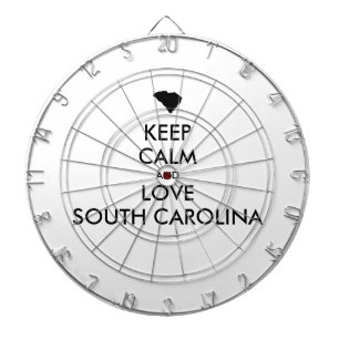 Anpassbare BEHALTEN CALM und LIEBE SÜDKAROLINA Dartscheibe
