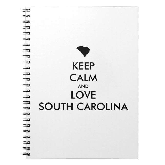 Anpassbare BEHALTEN CALM und LIEBE SÜDKAROLINA Notizblock (Vorderseite)
