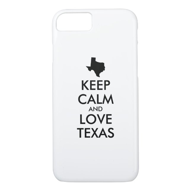 Anpassbare BEHALTEN CALM- und LIEBE-TEXAS Case-Mate iPhone Hülle (Rückseite)