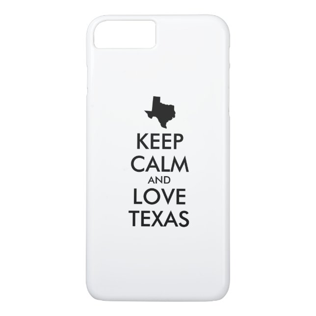 Anpassbare BEHALTEN CALM- und LIEBE-TEXAS Case-Mate iPhone Hülle (Rückseite)