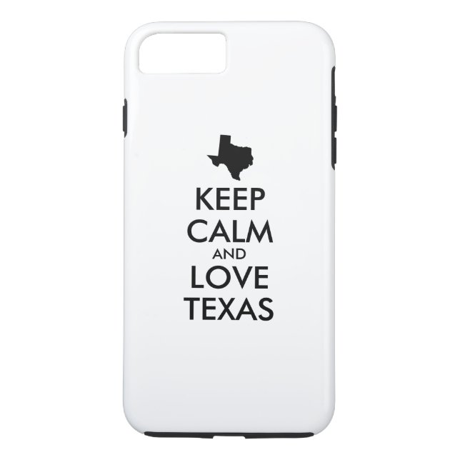 Anpassbare BEHALTEN CALM- und LIEBE-TEXAS Case-Mate iPhone Hülle (Rückseite)