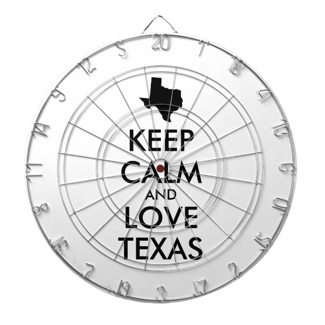 Anpassbare BEHALTEN CALM- und LIEBE-TEXAS Dartscheibe (vorne)