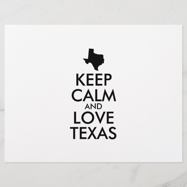 Anpassbare BEHALTEN CALM- und LIEBE-TEXAS Flyer (Vorne)