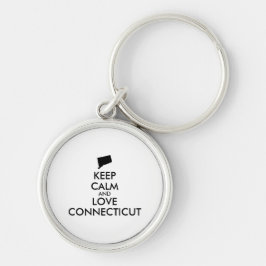 Anpassbare BEHALTEN CALM- und LIEBE-VERBINDUNG Schlüsselanhänger