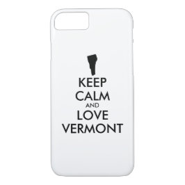 Anpassbare BEHALTEN CALM- und LIEBE-VERMONT iPhone 8/7 Hülle