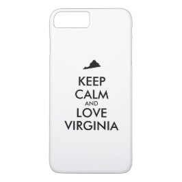 Anpassbare BEHALTEN CALM- und LIEBE-VIRGINIA iPhone 8 Plus/7 Plus Hülle