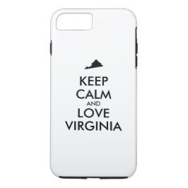 Anpassbare BEHALTEN CALM- und LIEBE-VIRGINIA iPhone 8 Plus/7 Plus Hülle