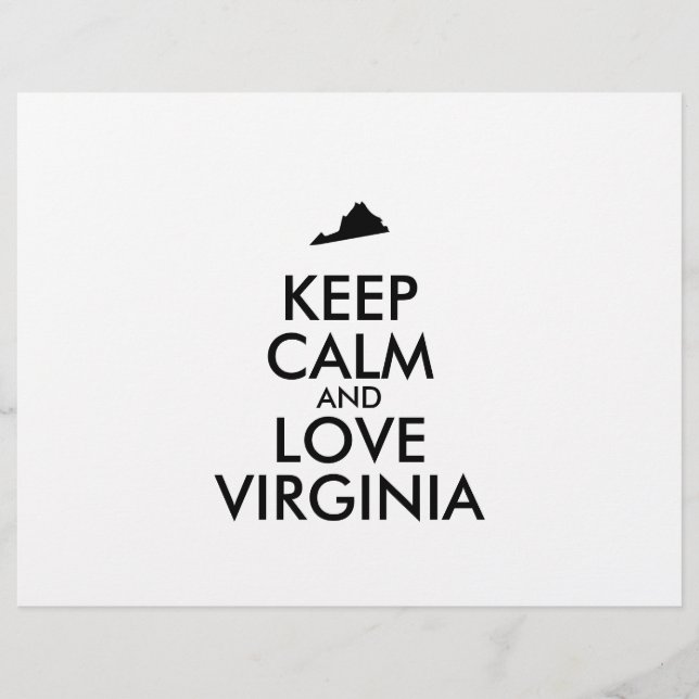 Anpassbare BEHALTEN CALM- und LIEBE-VIRGINIA Flyer (Vorne)