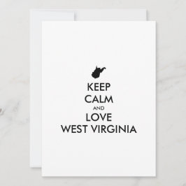 Anpassbare BEHALTEN CALM und LIEBE WESTVIRGINIEN