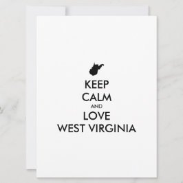 Anpassbare BEHALTEN CALM und LIEBE WESTVIRGINIEN