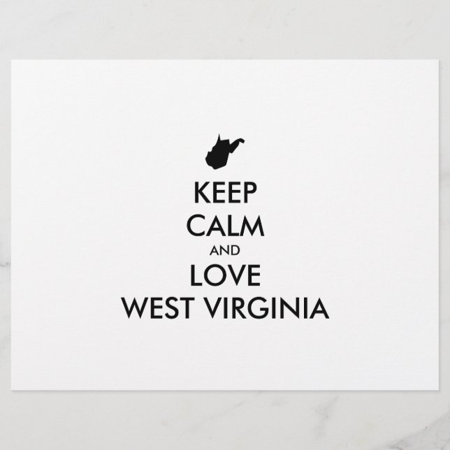 Anpassbare BEHALTEN CALM und LIEBE WESTVIRGINIEN Flyer (Vorne)